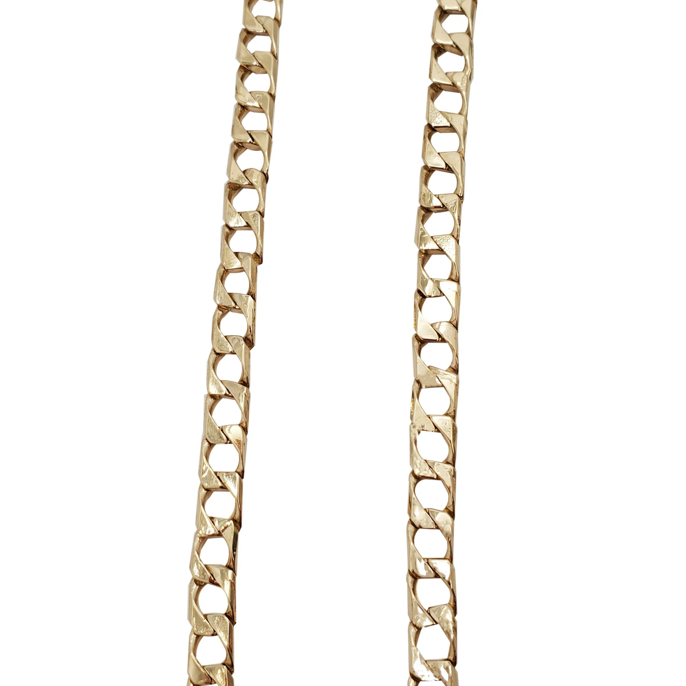 Solid Square Curb/Cuban Link chain (14K)