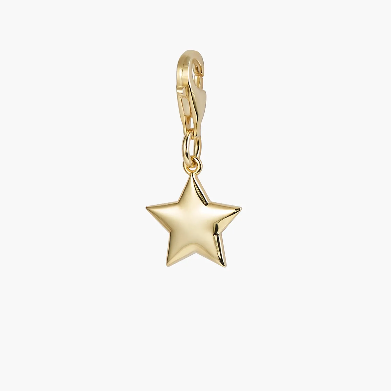 Solid Star Charm Pendant