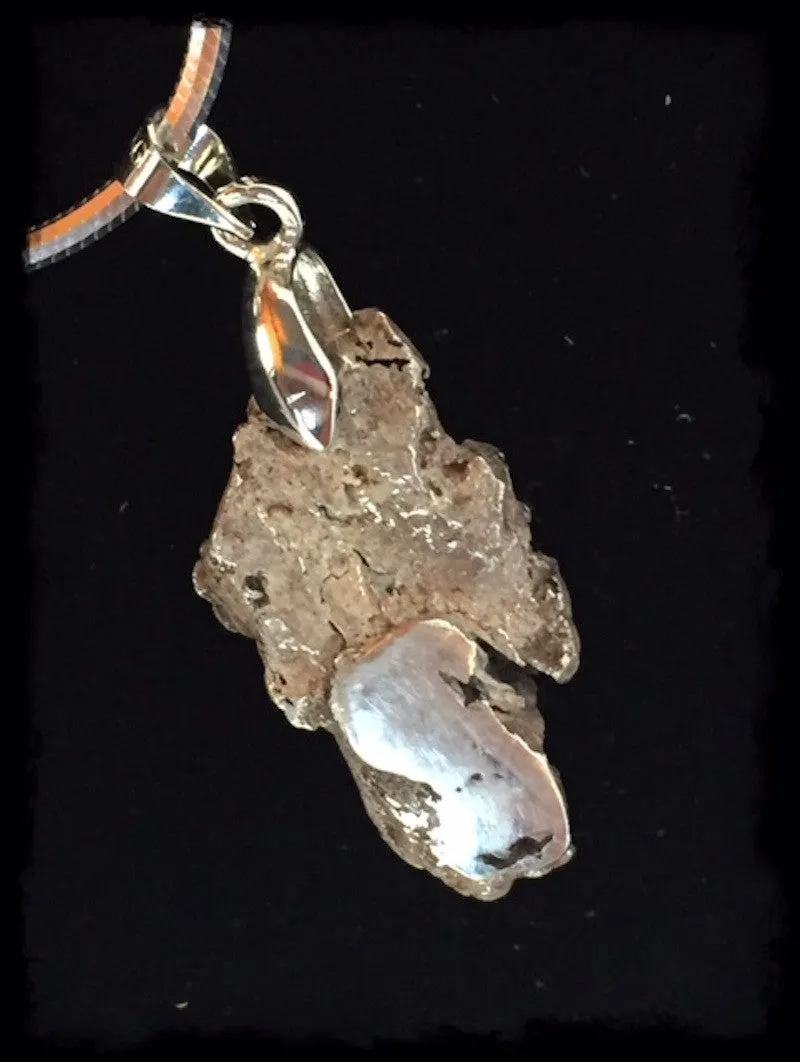 Solid Sterling Silver Pine Tree Bark Necklace