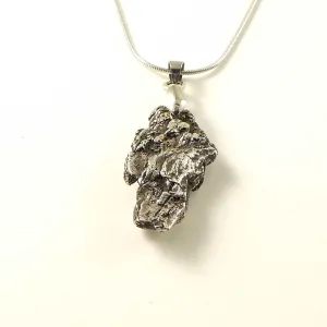 Solid Sterling Silver Pine Tree Bark Necklace