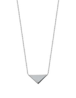 Solid Triangle Silver Necklace