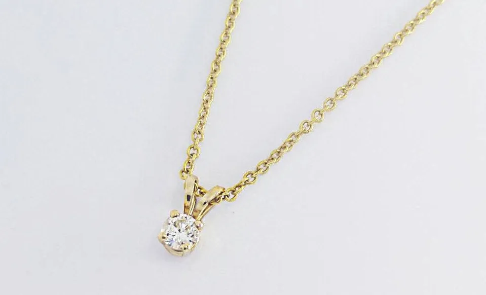 Solitaire Diamond Necklace Pendant