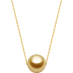South Sea Golden Pearl 18K Gold Simple Style Design Classic Necklace