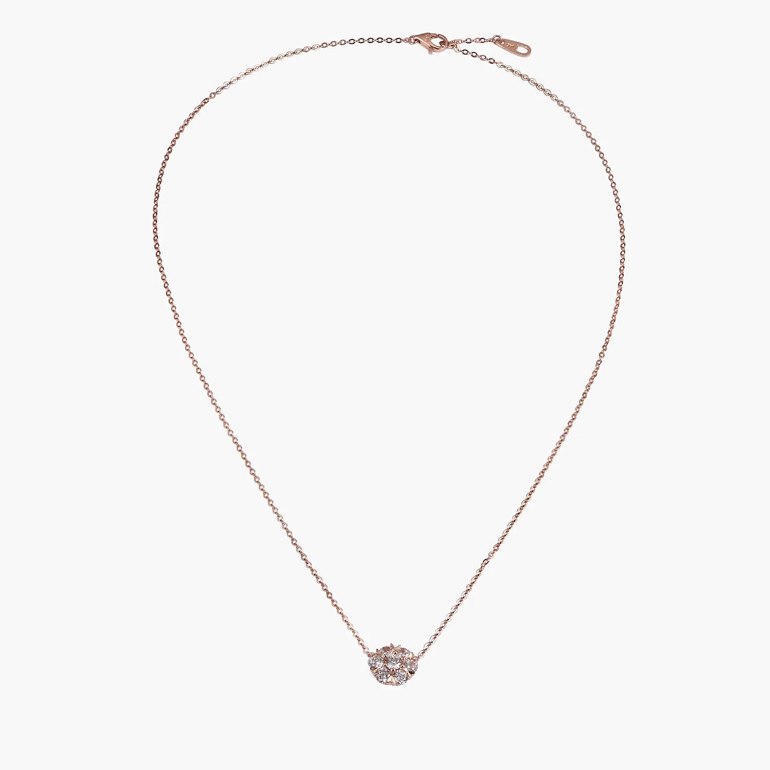 Sparkle Halo Necklace With Moissanite Diamond