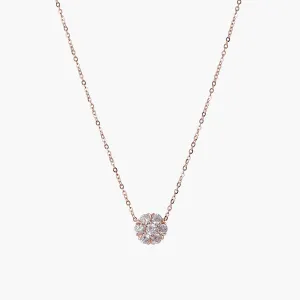 Sparkle Halo Necklace With Moissanite Diamond