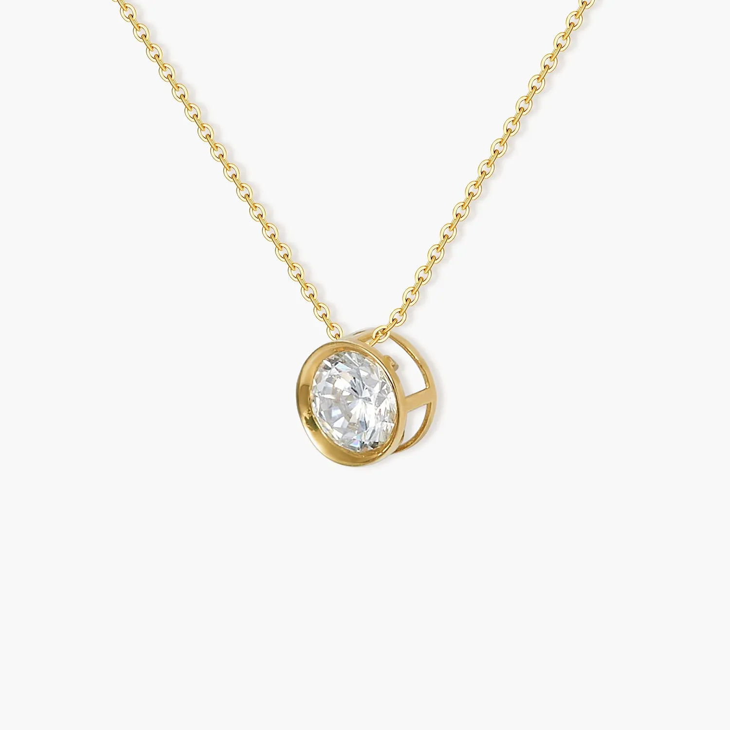 Sparkle Pendant Necklace With Moissanite Diamonds