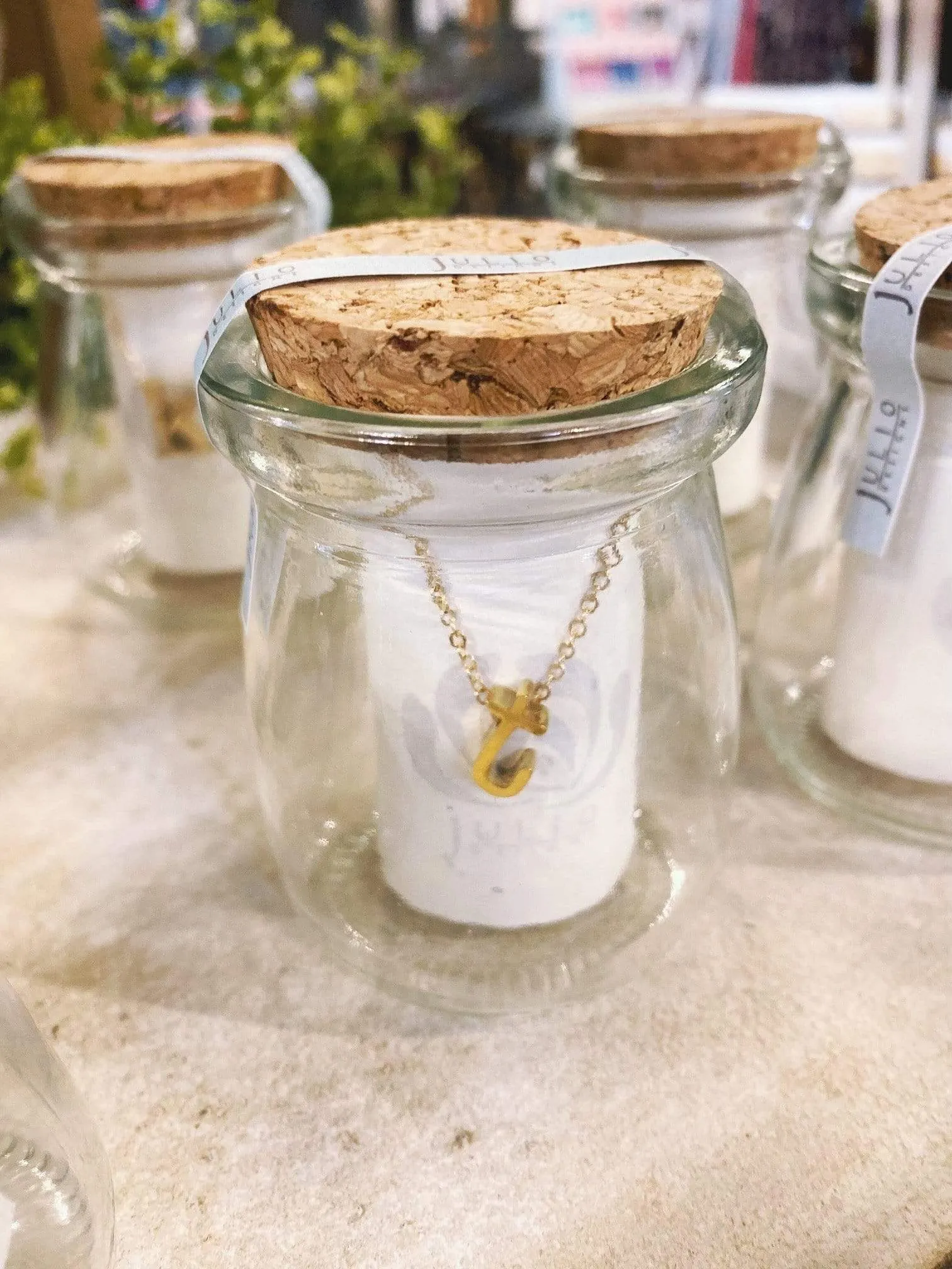Spice Gold Initial Necklace In A Jar-14K Gold