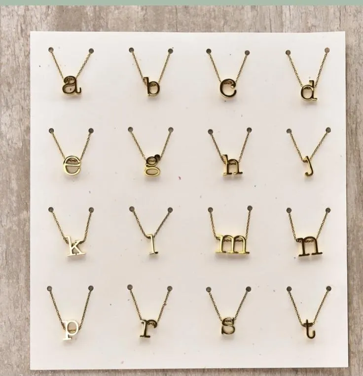 Spice Gold Initial Necklace In A Jar-14K Gold