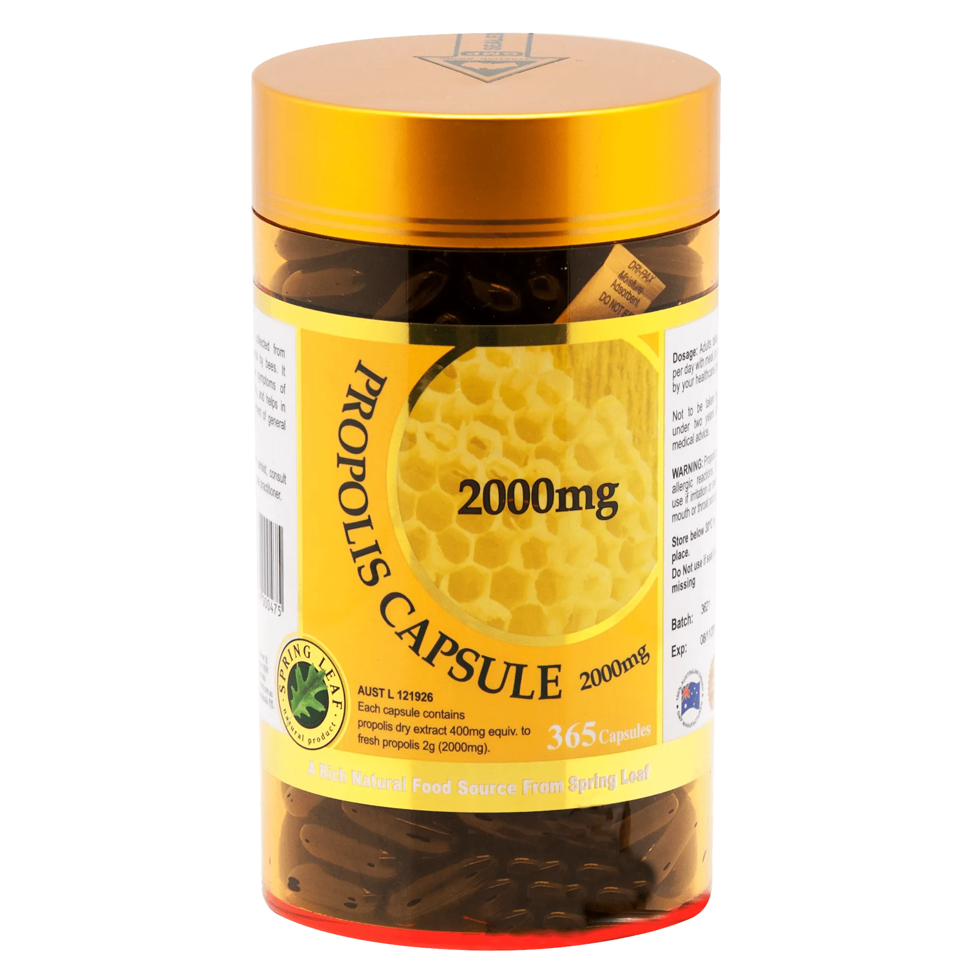 Spring Leaf Propolis 2000 mg 365 Capsules