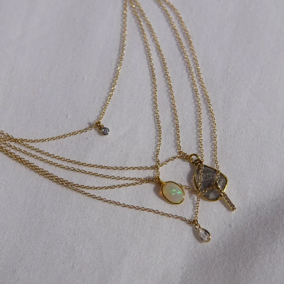 Sprinkle Diamond Necklace - Solid 14kt