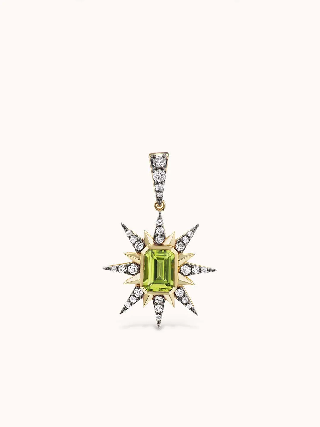 Starburst Charm Necklace Peridot