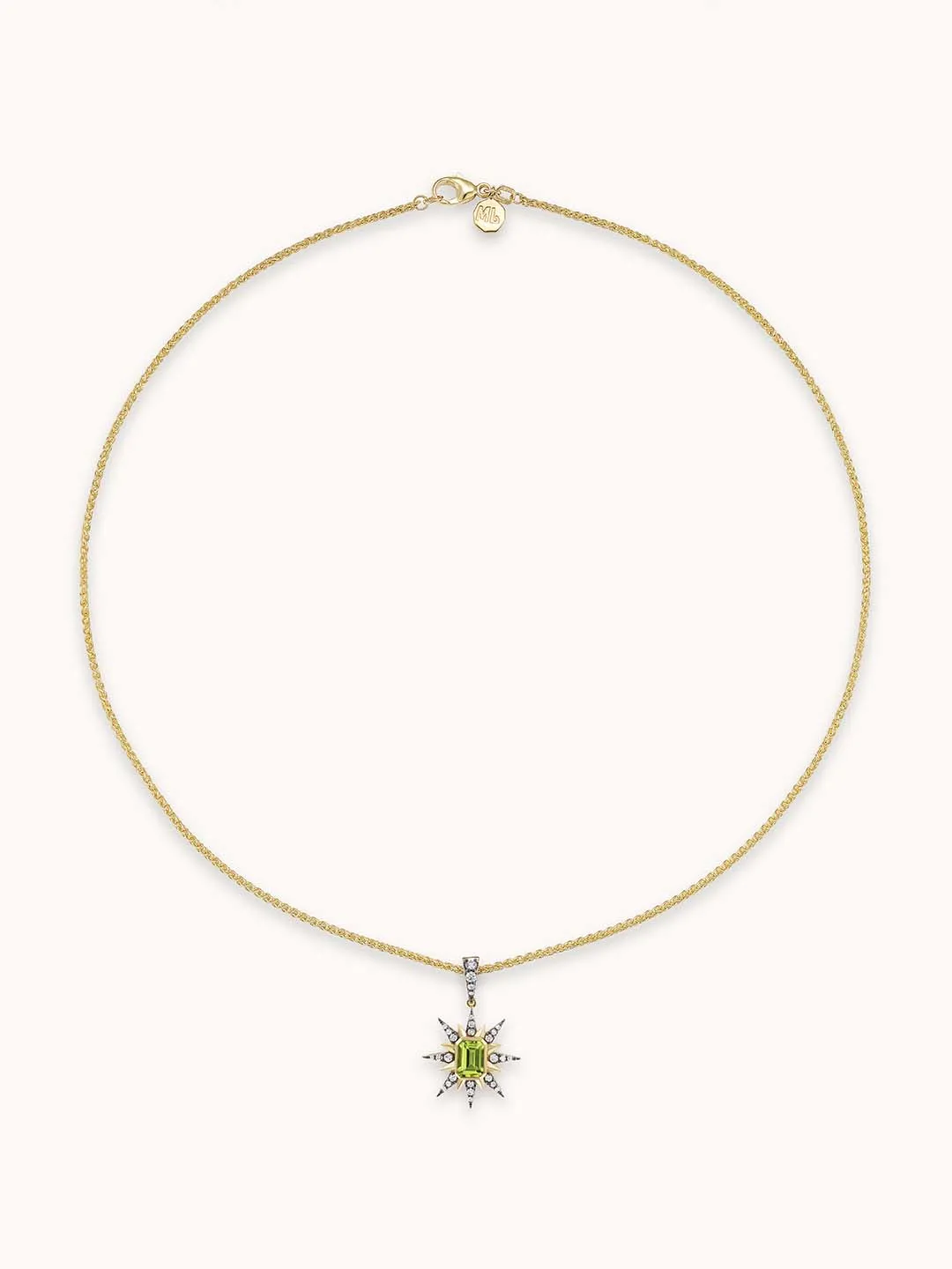 Starburst Charm Necklace Peridot