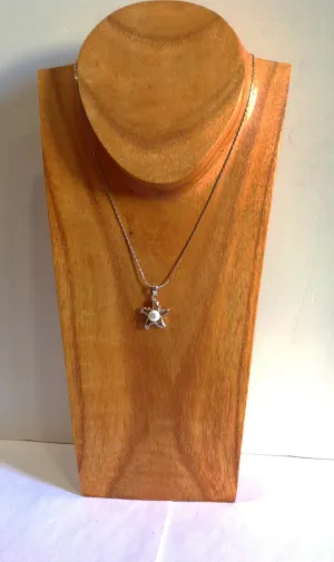 Starfish Freshwater Pearl and Sterling Silver Necklace