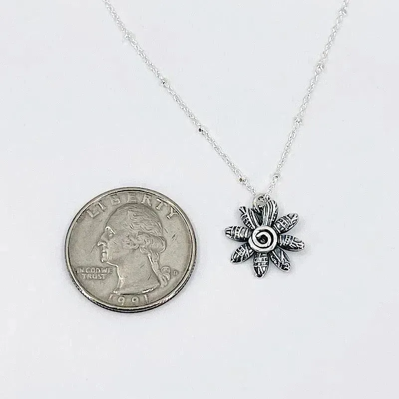 Sterling Flower Necklace - Small