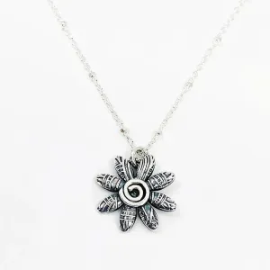 Sterling Flower Necklace - Small