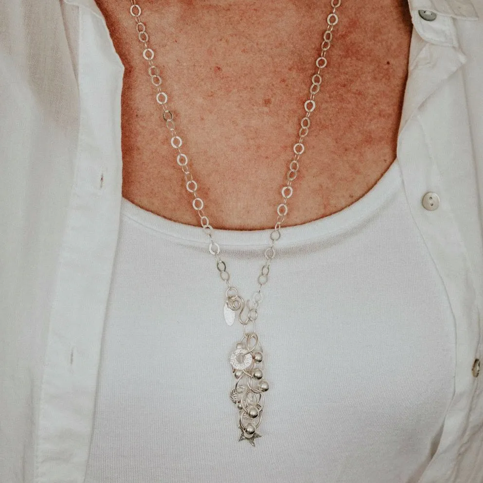 Sterling Silver Charm Necklace