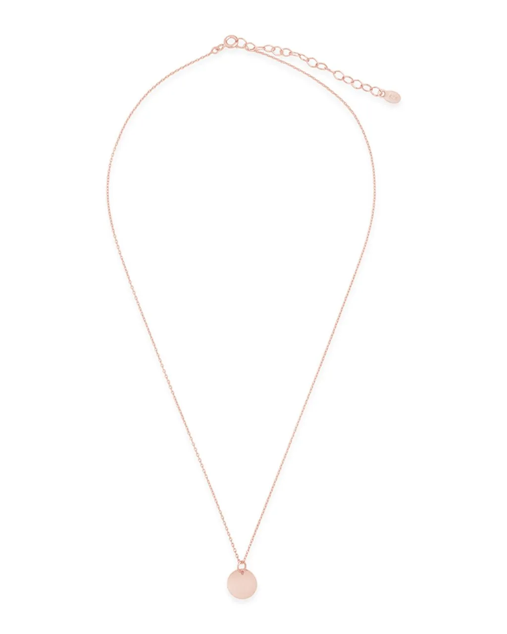 Sterling Silver Disk Charm Necklace