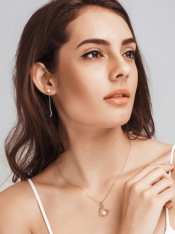 Sterling Silver lIrregular Leaf Earrings