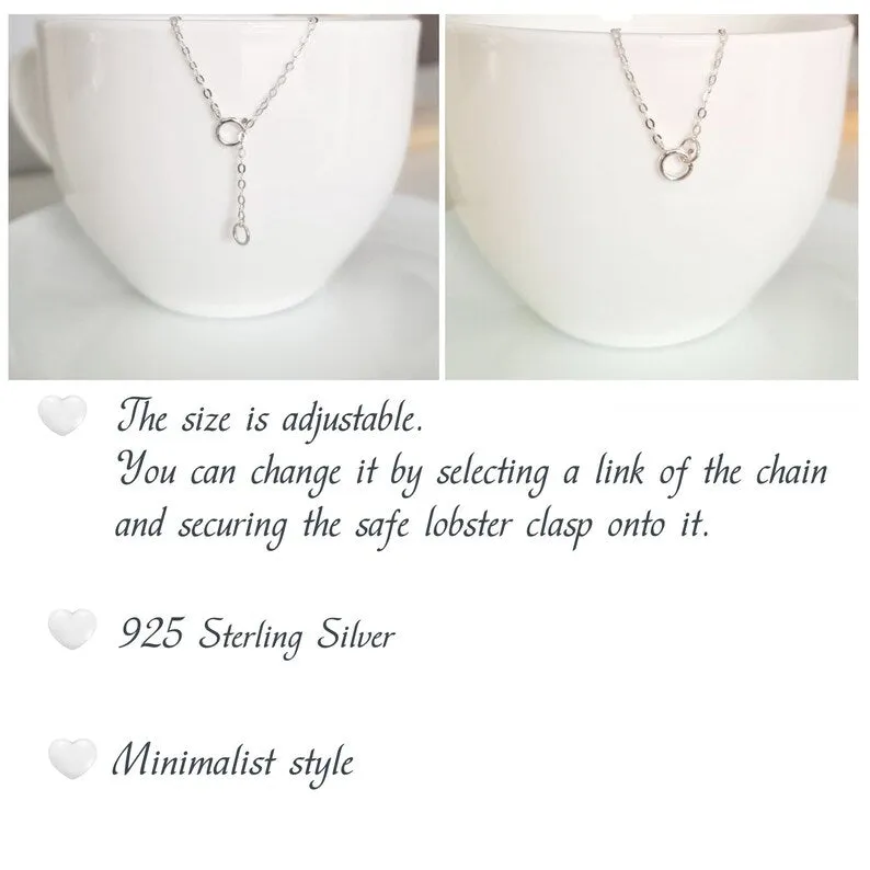 Sterling Silver Round Pendant Necklace