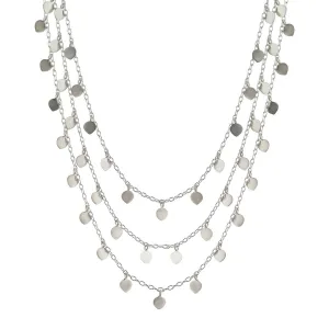 Sterling Silver Three Tier Lotus Petal Chain