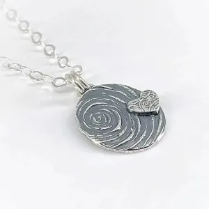 Sterling Spiral with Heart Necklace
