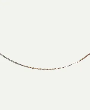 Sylvie 10k Solid Gold Box Chain Necklace