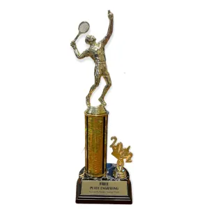 Tennis Trophy - Colored Column w/ Year