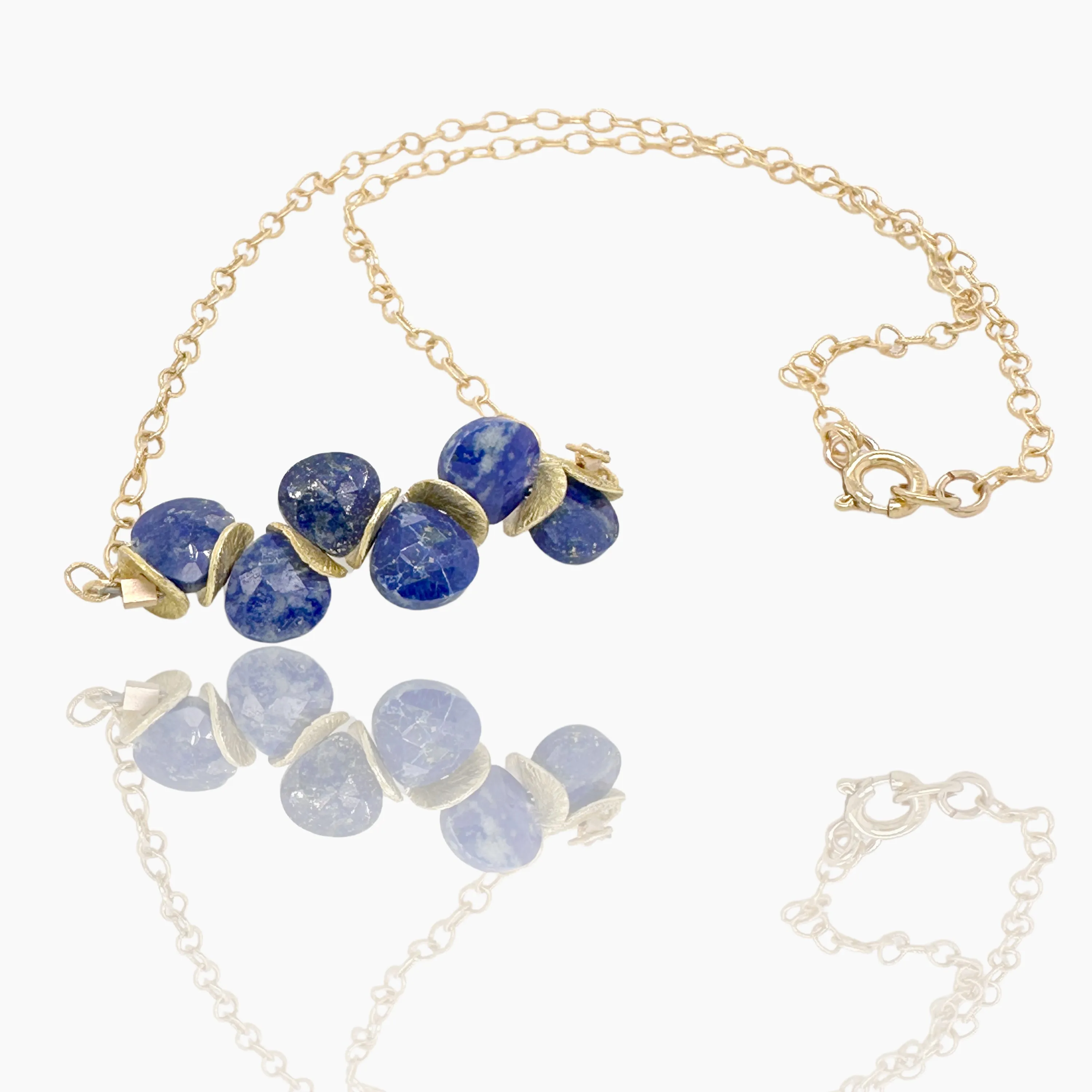 The Emma, Signature Lapis Gold Necklace
