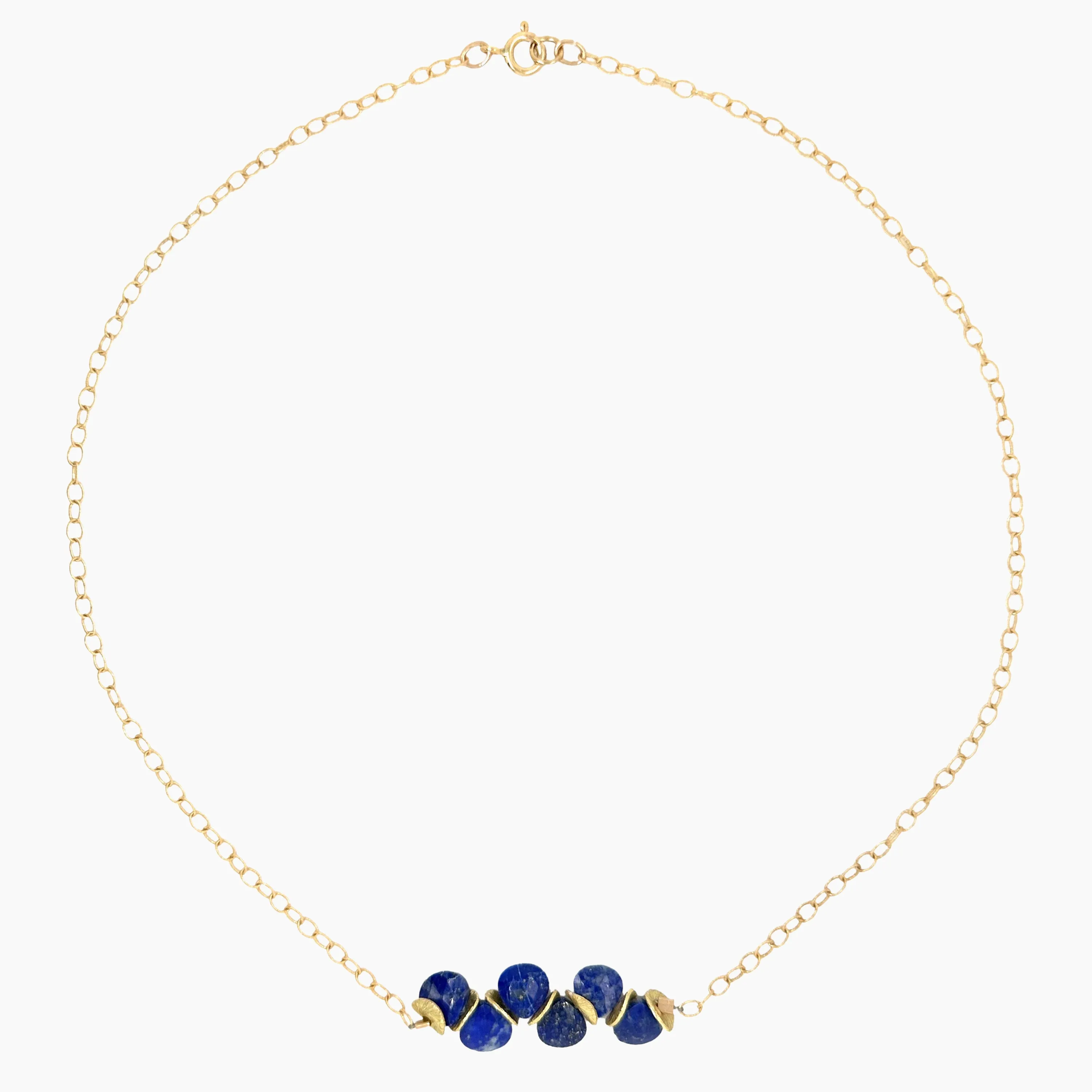The Emma, Signature Lapis Gold Necklace