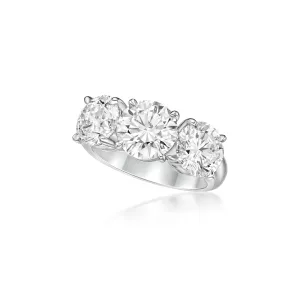 Three Stone Round Diamond Ring