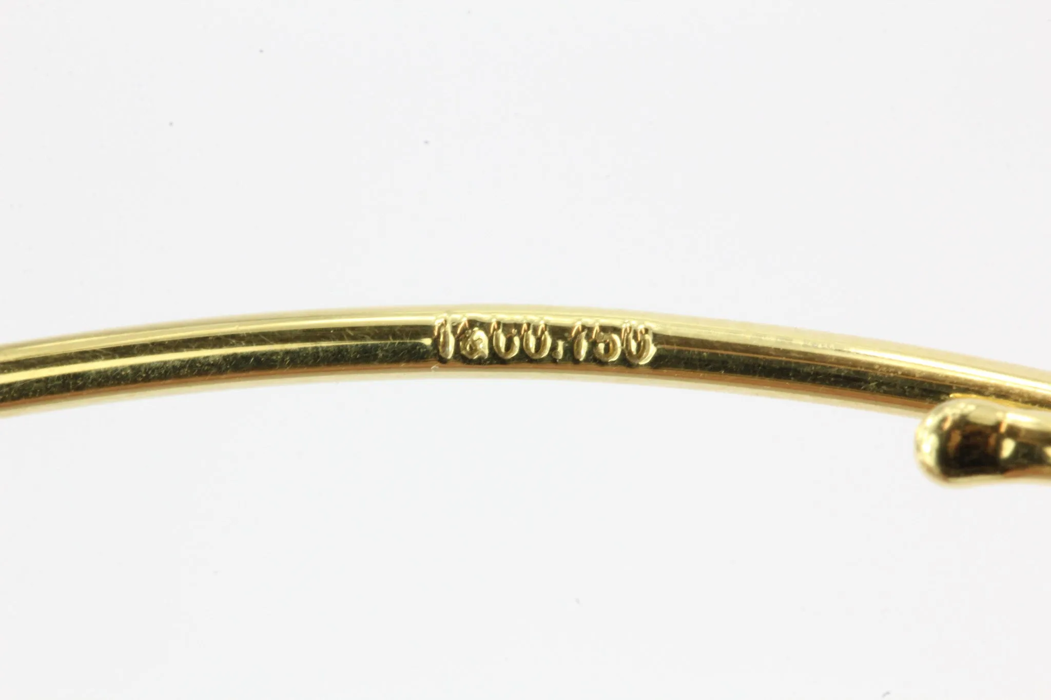 Tiffany & Co 18K Gold Simple Hook Collar Necklace
