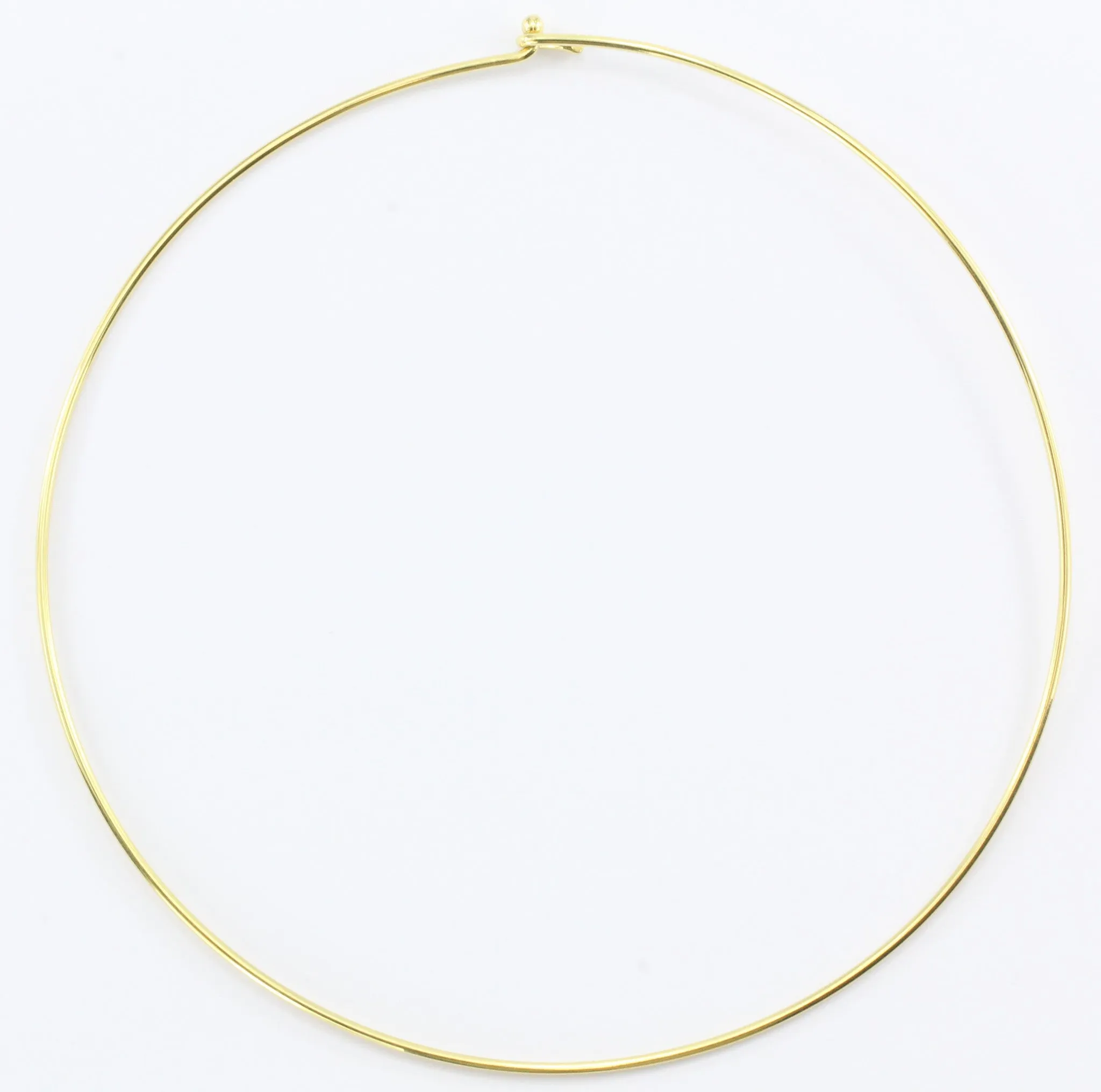 Tiffany & Co 18K Gold Simple Hook Collar Necklace