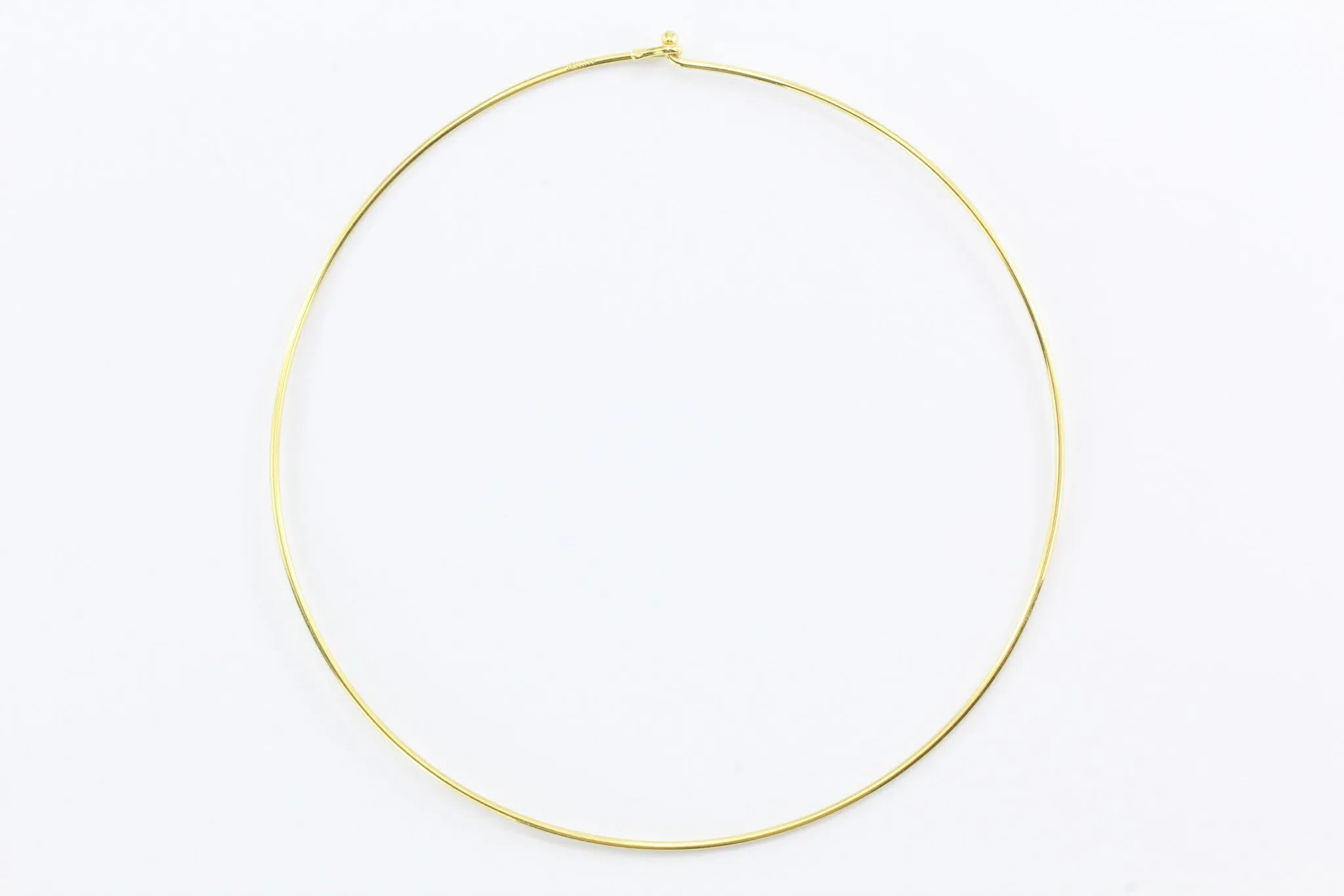 Tiffany & Co 18K Gold Simple Hook Collar Necklace