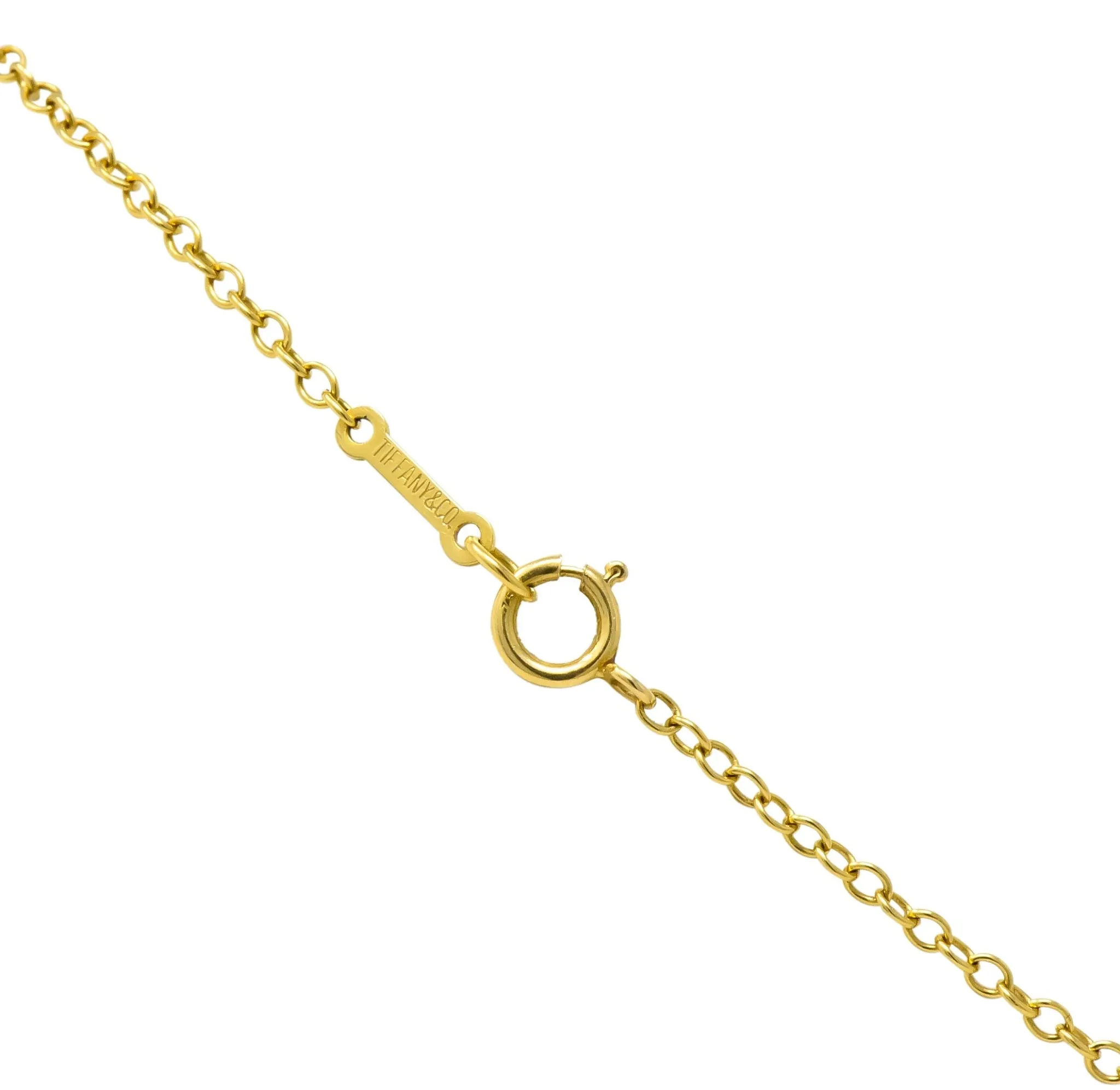 Tiffany & Co. Elsa Peretti Bean Design 18 Karat Gold Necklace