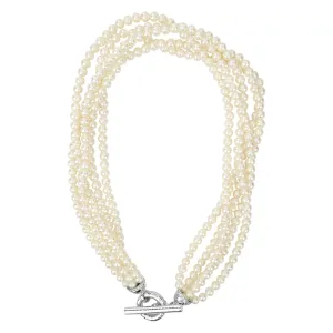 Toggle Necklace - Fresh Water Pearl And Diamond