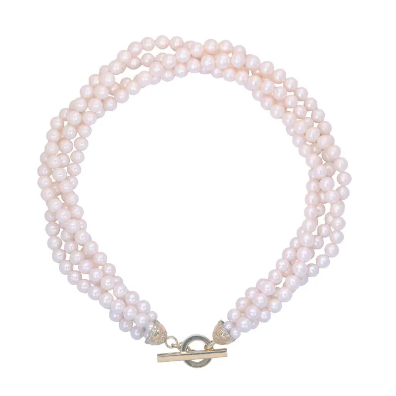 Toggle Necklace - Pearl and Diamond  (2209B)
