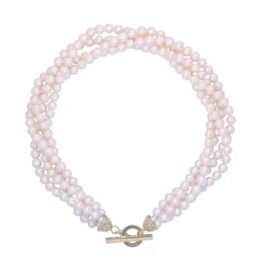 Toggle Necklace - Pearl and Diamond  (2209B)