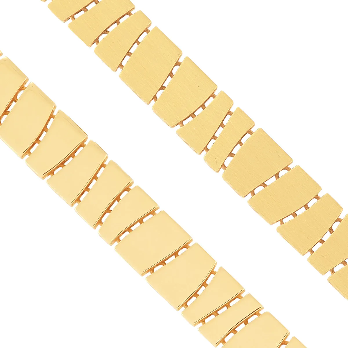 Topper Italia Gold Solid Geometric Necklace
