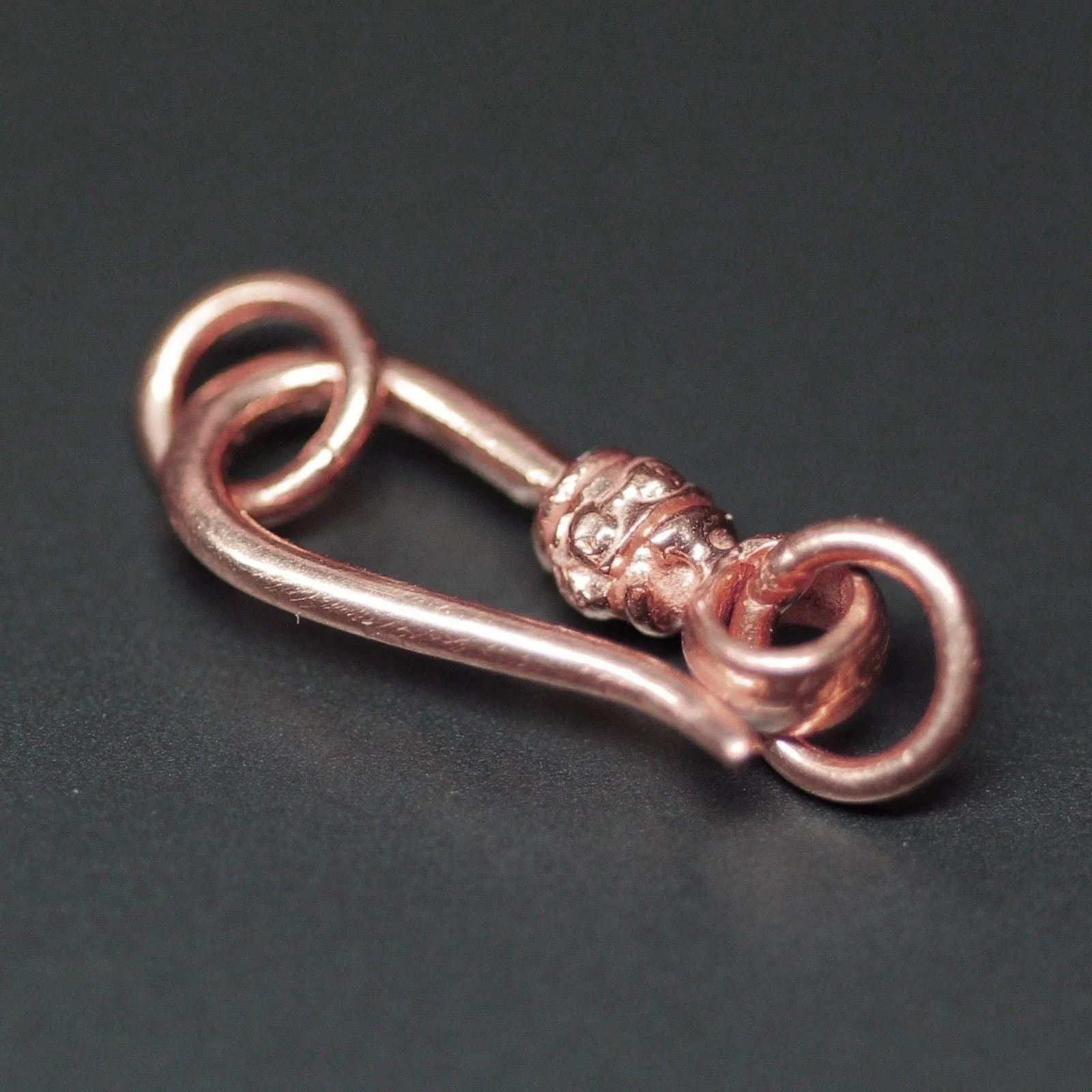 Tribal Hook 18k Solid Gold Clasp  Handmade Old Fashioned 20mm