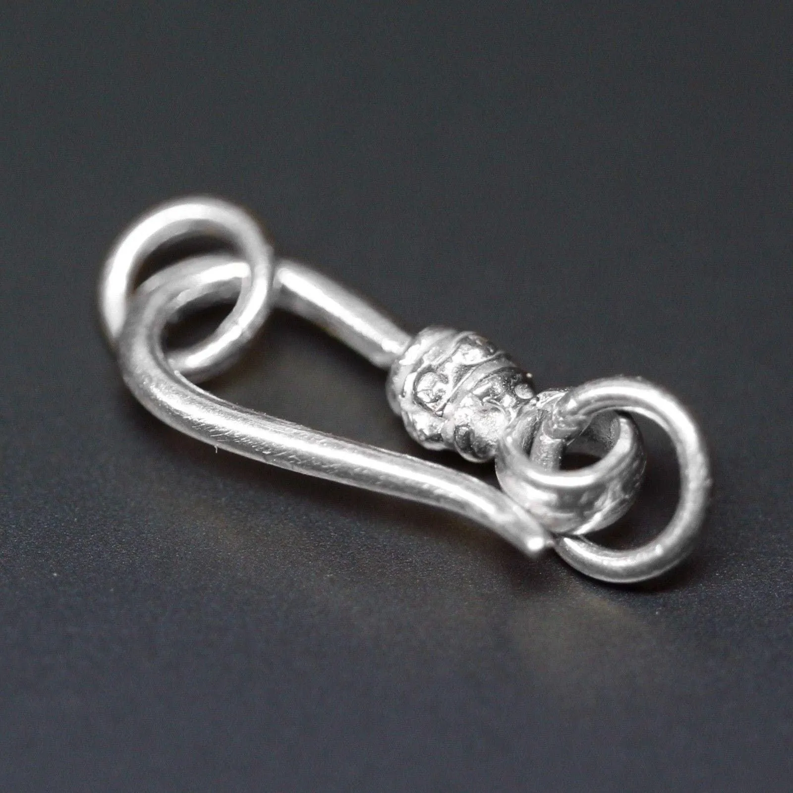 Tribal Hook 18k Solid Gold Clasp  Handmade Old Fashioned 20mm
