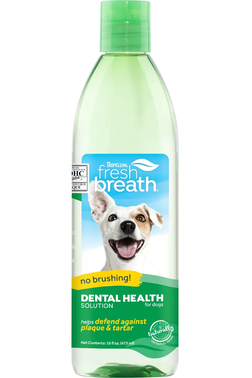 TropiClean Fresh Breath Oral Care Solution Water Additive (16oz/473ml)