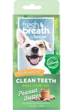 Tropiclean Fresh Breath Oral Gel Peanut Butter 118ml Dog