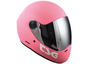 TSG The Pass Pro Solid Color Matt Pink ( Bonus Visor) Full Face Longboard Helmet