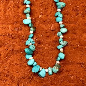 Turquoise & Pearl Necklace