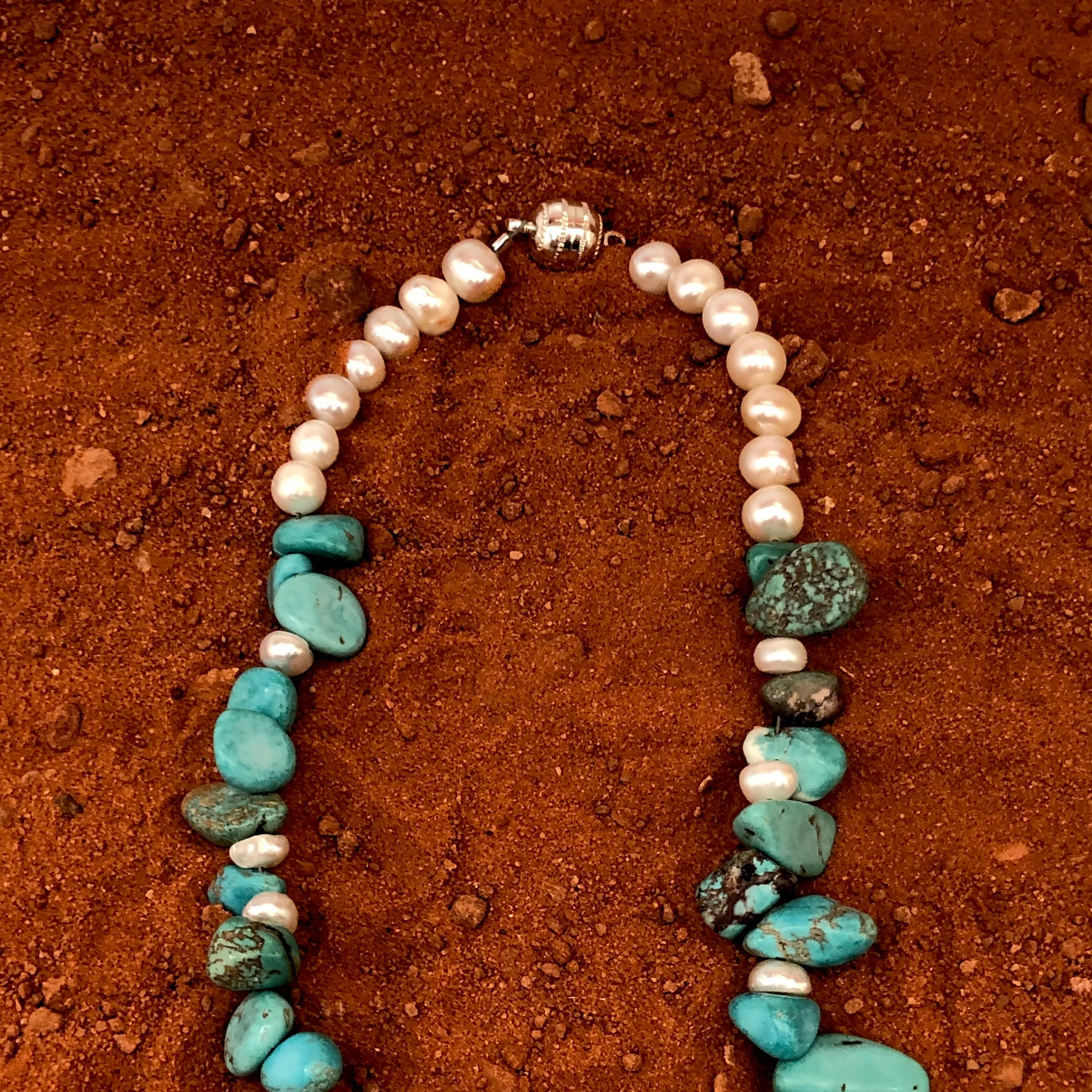 Turquoise & Pearl Necklace