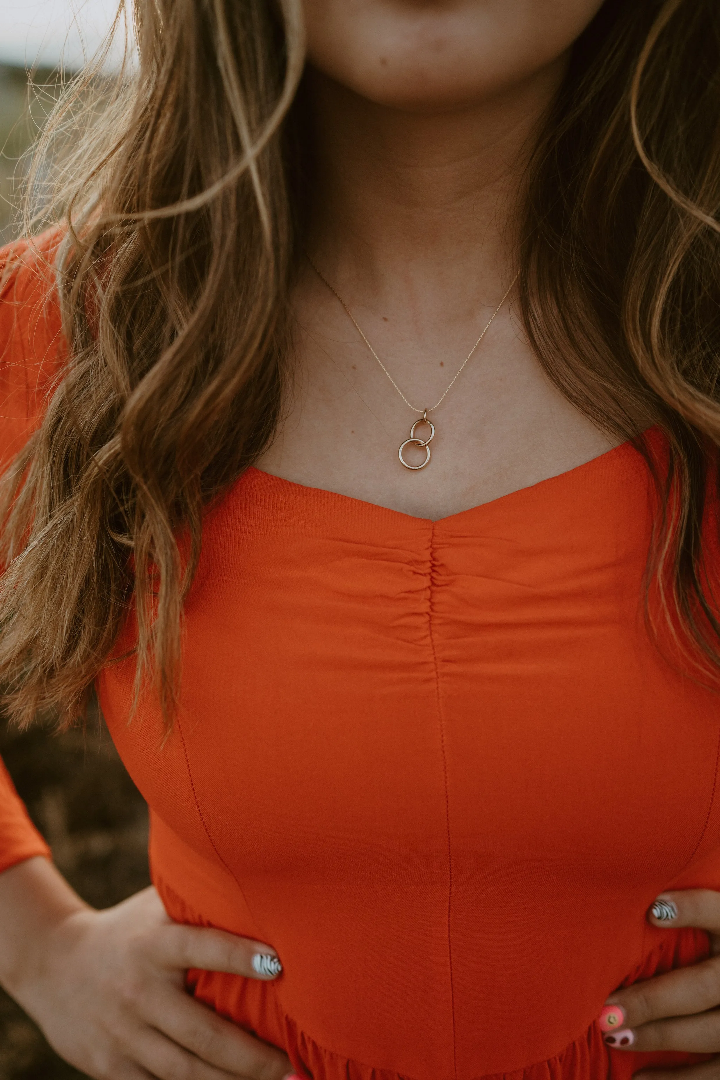 Two Ring Necklace | Gold - FINAL SALE
