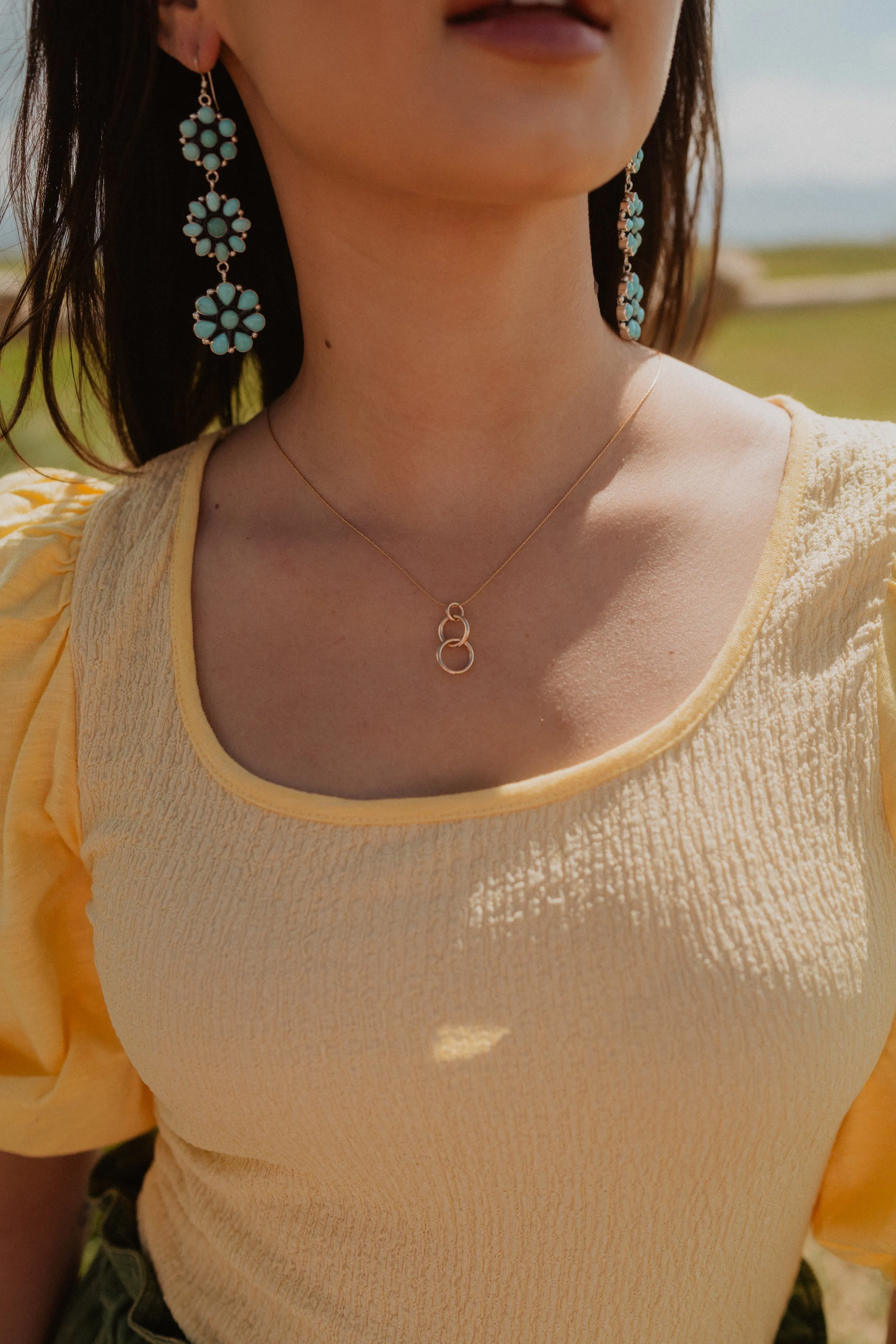 Two Ring Necklace | Gold - FINAL SALE