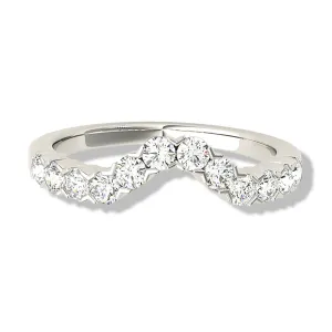 V Shape Bar Set Round Diamond Curved Band