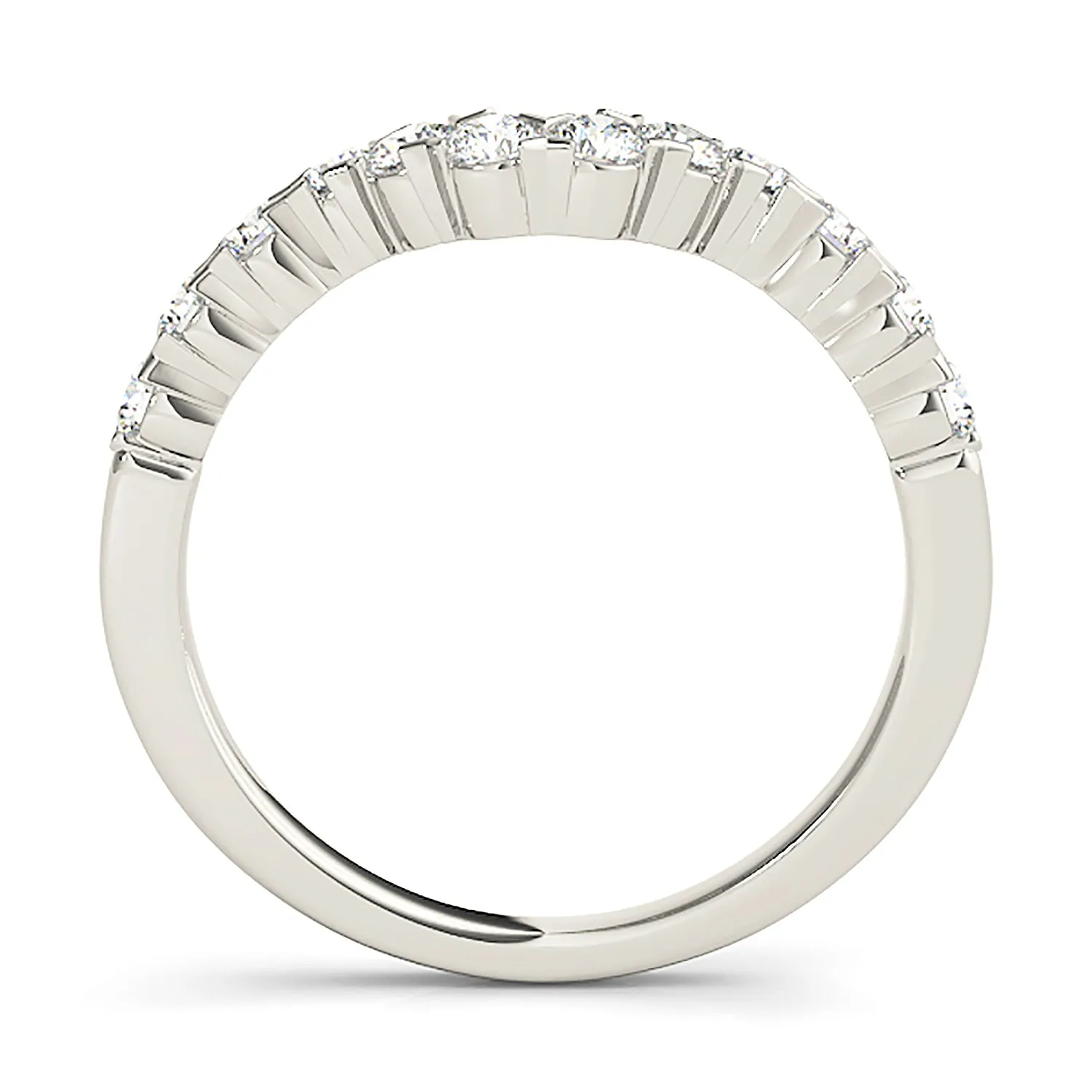 V Shape Bar Set Round Diamond Curved Band