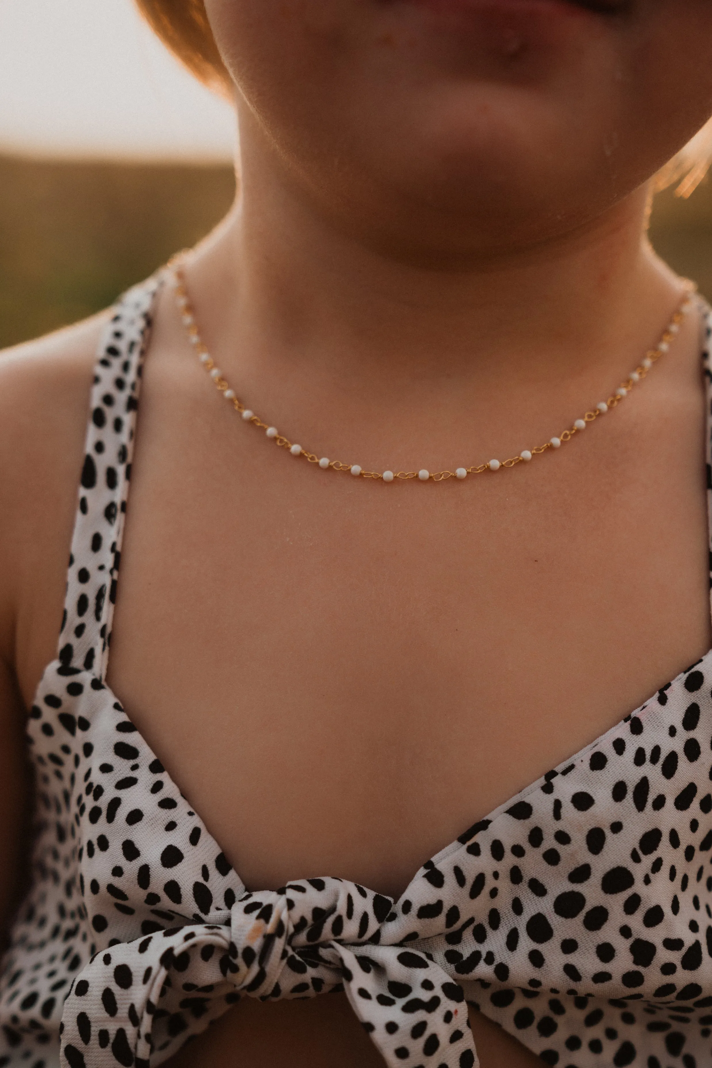 Violet Necklace | Delicate Fresh Water Pearl Chain